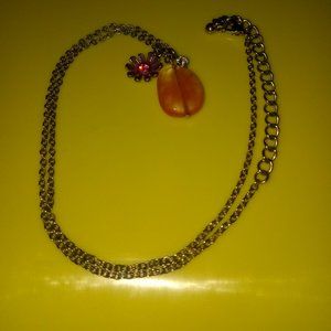 Pink flower necklace